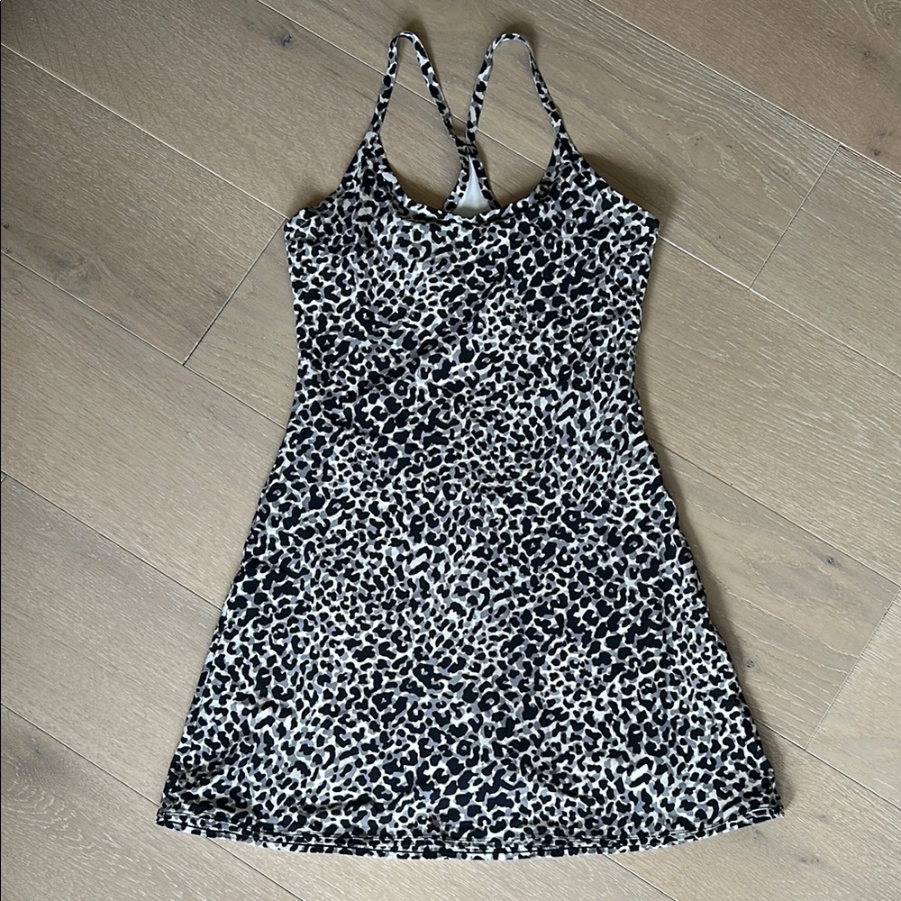 Outdoor Voices Exercise Dress- Leopard Print Strappy Dress